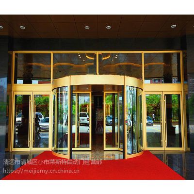 東方奧潤特不銹鋼二翼帶展柜豪華旋轉門 商場、廣場、酒店與旅游景區的自動通行之選